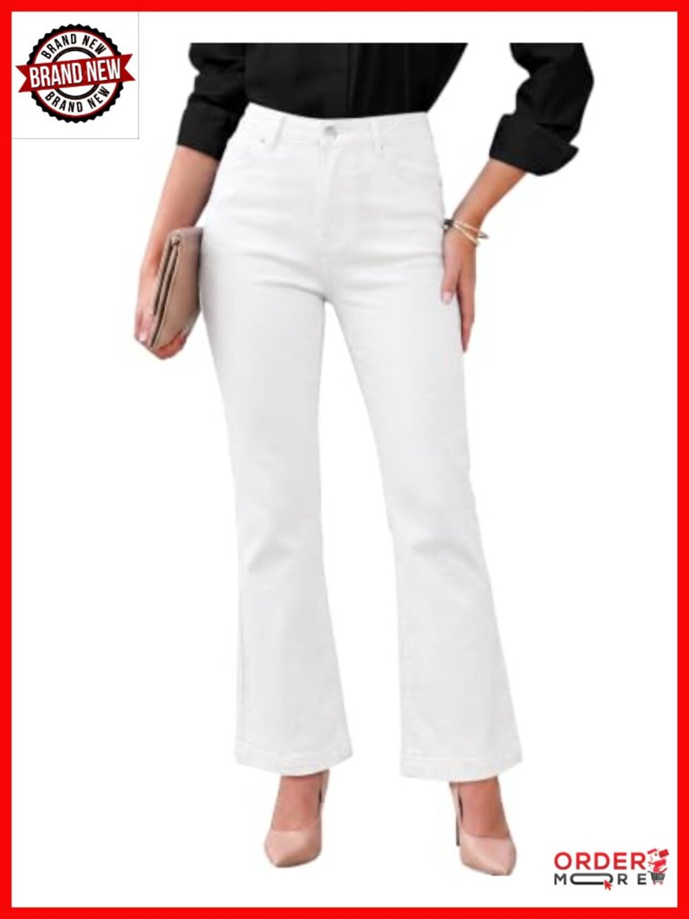 High Rise Wide Leg Baggy Stretchy Flare Jeans
